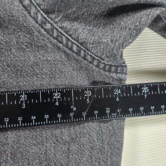 Vintage Wrangler Black Denim Pearl Snap Long Sleeve Shirt Men's Size 17 1/2 - Picture 3 of 6